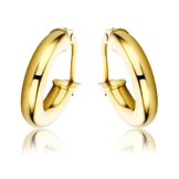 Miore Damen-Creolen 375 Gelbgold -