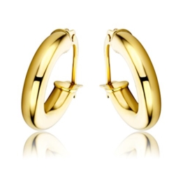 Miore Damen-Creolen 375 Gelbgold -