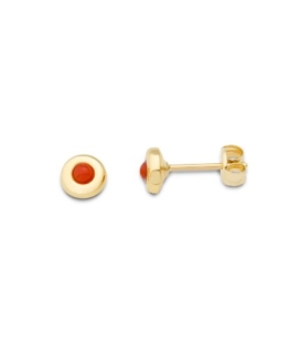 Miore Damen-Ohrstecker 9 Karat 375 Gelbgold Coral MA9015E -