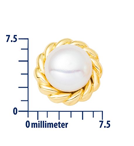 Miore Damen-Ohrstecker 9 Karat (375) Gelbgold Perlen -