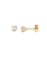 Miore Damen-Ohrstecker 9 Karat 375 Gelbgold Solitär Zirkonia -