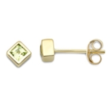 Miore Damen-Ohrstecker 9 Karat Gelbgold Peridot MT055E -