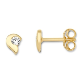 MIORE Damen-Ohrstecker 9 Karat Gelbgold Zirkonia MM9046ZE -