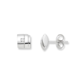 Miore MB203E 14 Karat (585) matt und glanz Weißgold Ohrstecker 2 Brillanten -