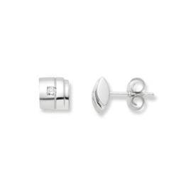 Miore MB203E 14 Karat (585) matt und glanz Weißgold Ohrstecker 2 Brillanten -