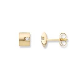 Miore MB207E 14 Karat (585) matt Gelbgold Ohrstecker 2 Brillanten -