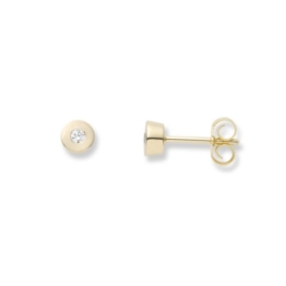 Miore MB210E 14 Karat (585) matt Gelbgold Ohrstecker 2 Brillanten -