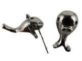 Ohrringe Ohrstecker Stecker silberfarben Wal / Hai mit offenem Maul Meer Wasser 6435 -