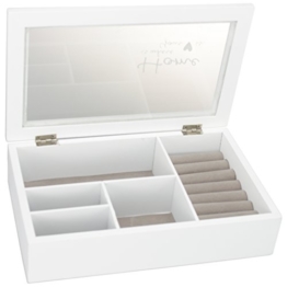 Schmuckbox 26 x 18 x 6cm Schmuckkasten Schmuckkästchen Schmuckkoffer mit Sichtfenster " Home Dekor " -