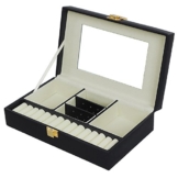 Songmics Schmuckkästchen Schmuckschatulle mit Spiegel schwarz JBC216 -