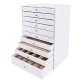 Songmics Schmuckkästchen Uhrenkoffer Schmucklade 10 Schichten mit Schubladen JBC10W -