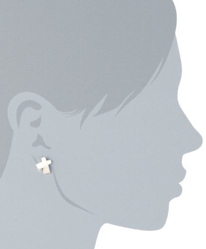 Vinani Damen-Ohrstecker Eternal Cross Sterling Silber 925 Ohrringe OEC -