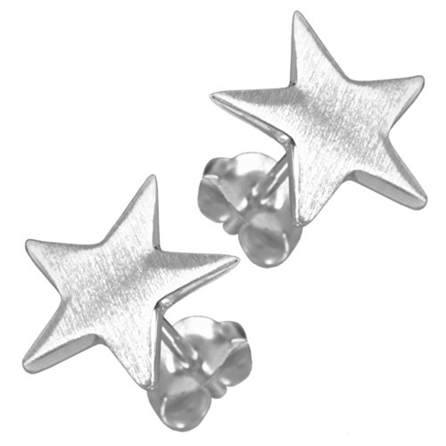 Vinani Damen-Ohrstecker Stern Easy Star Sterling Silber 925 Ohrringe OES -